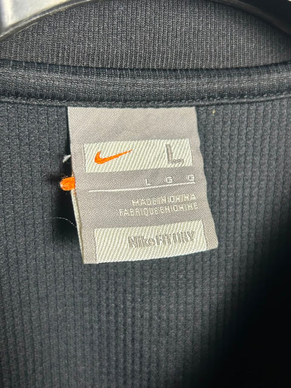 Nike Dri Fit Black Round Neck - Large
