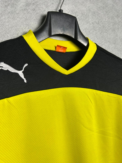 Puma SportLifeStyle Black & Yellow V Neck - Large