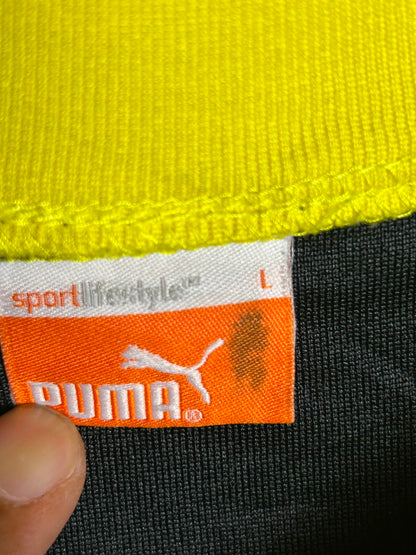 Puma SportLifeStyle Black & Yellow V Neck - Large