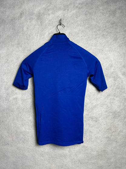 Under Armour Blue Heat Gear High Round Neck Compression - Small