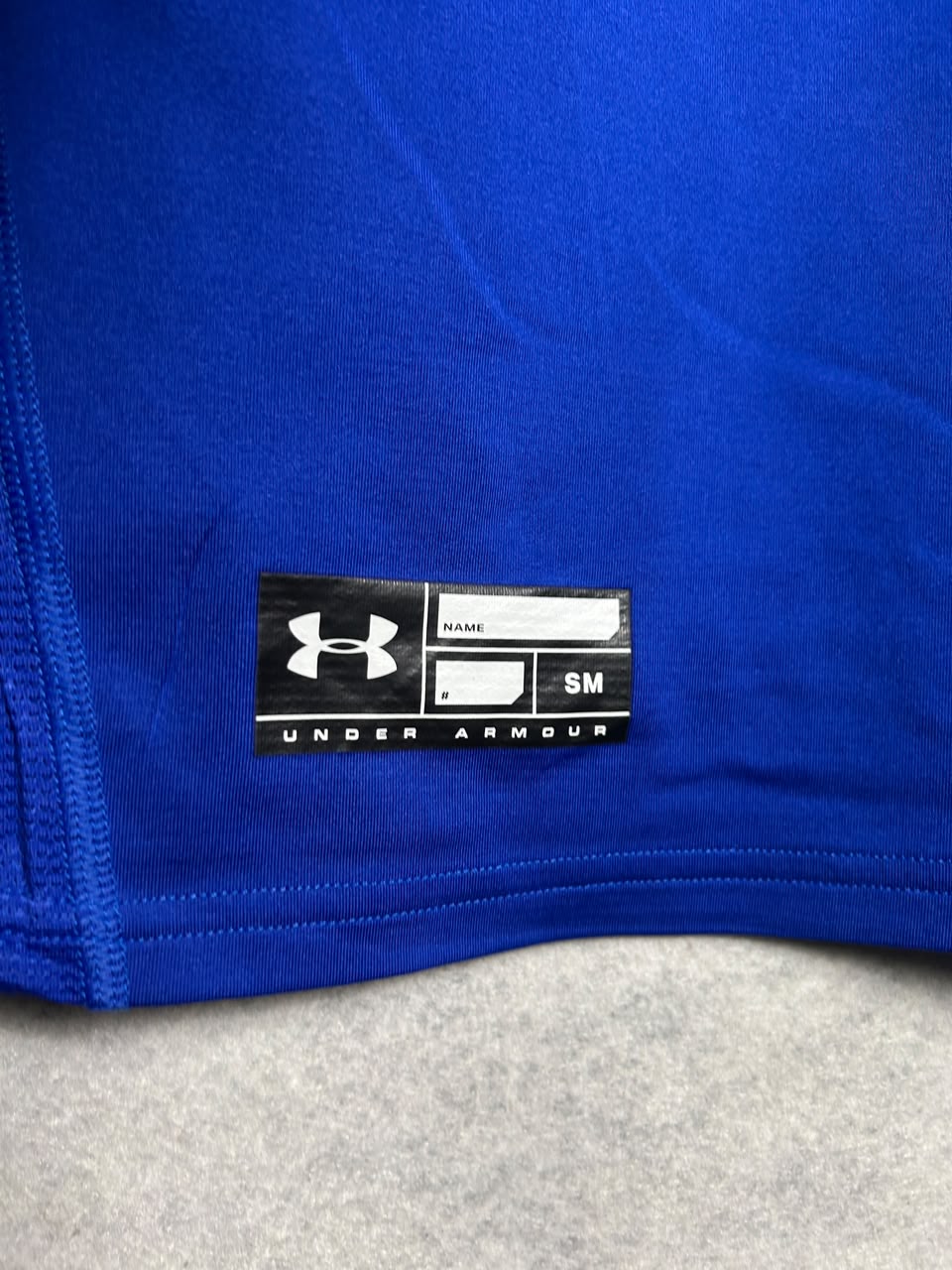 Under Armour Blue Heat Gear High Round Neck Compression - Small