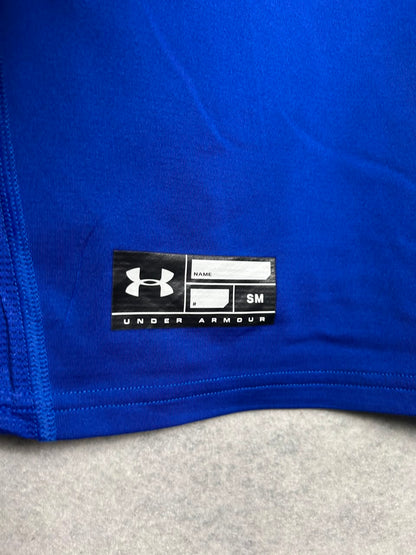 Under Armour Blue Heat Gear High Round Neck Compression - Small
