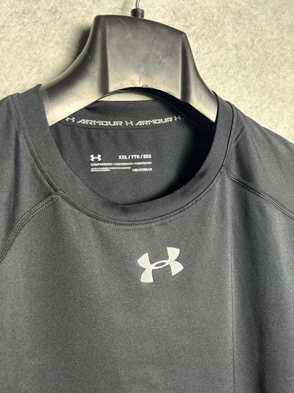 Under Armour Black Heat Gear Sando Round Neck Compression - XXL