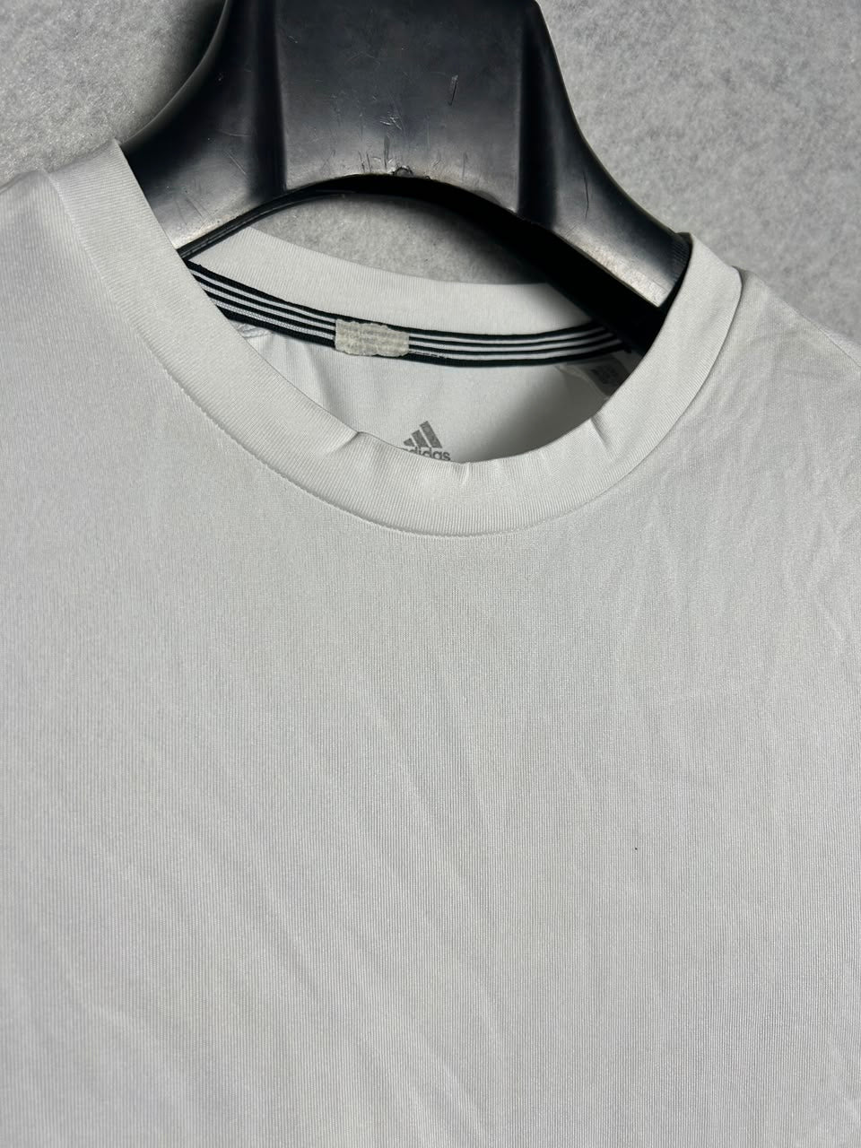 Adidas White ClimaLite Round Neck - Small