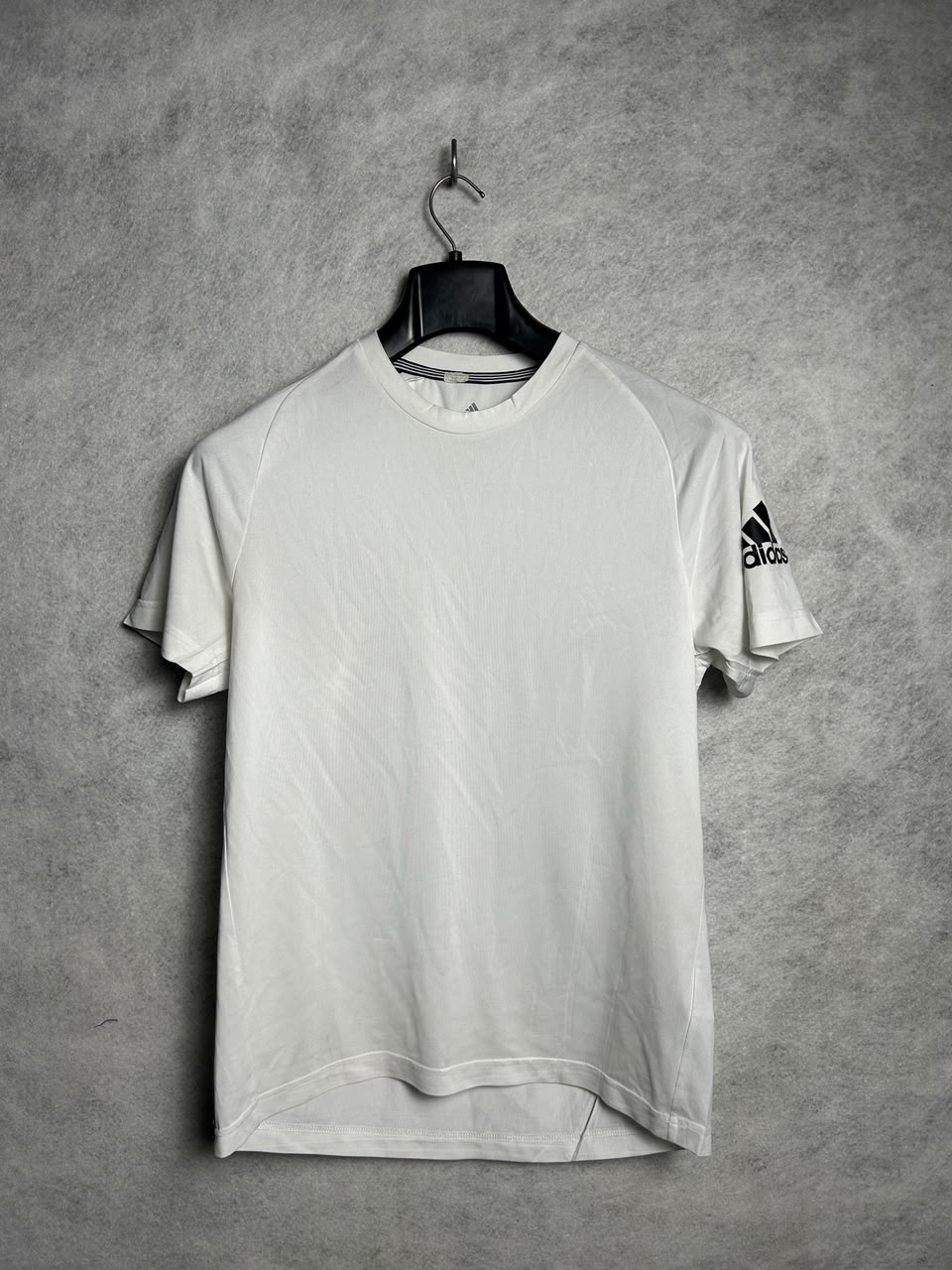 Adidas White ClimaLite Round Neck - Small