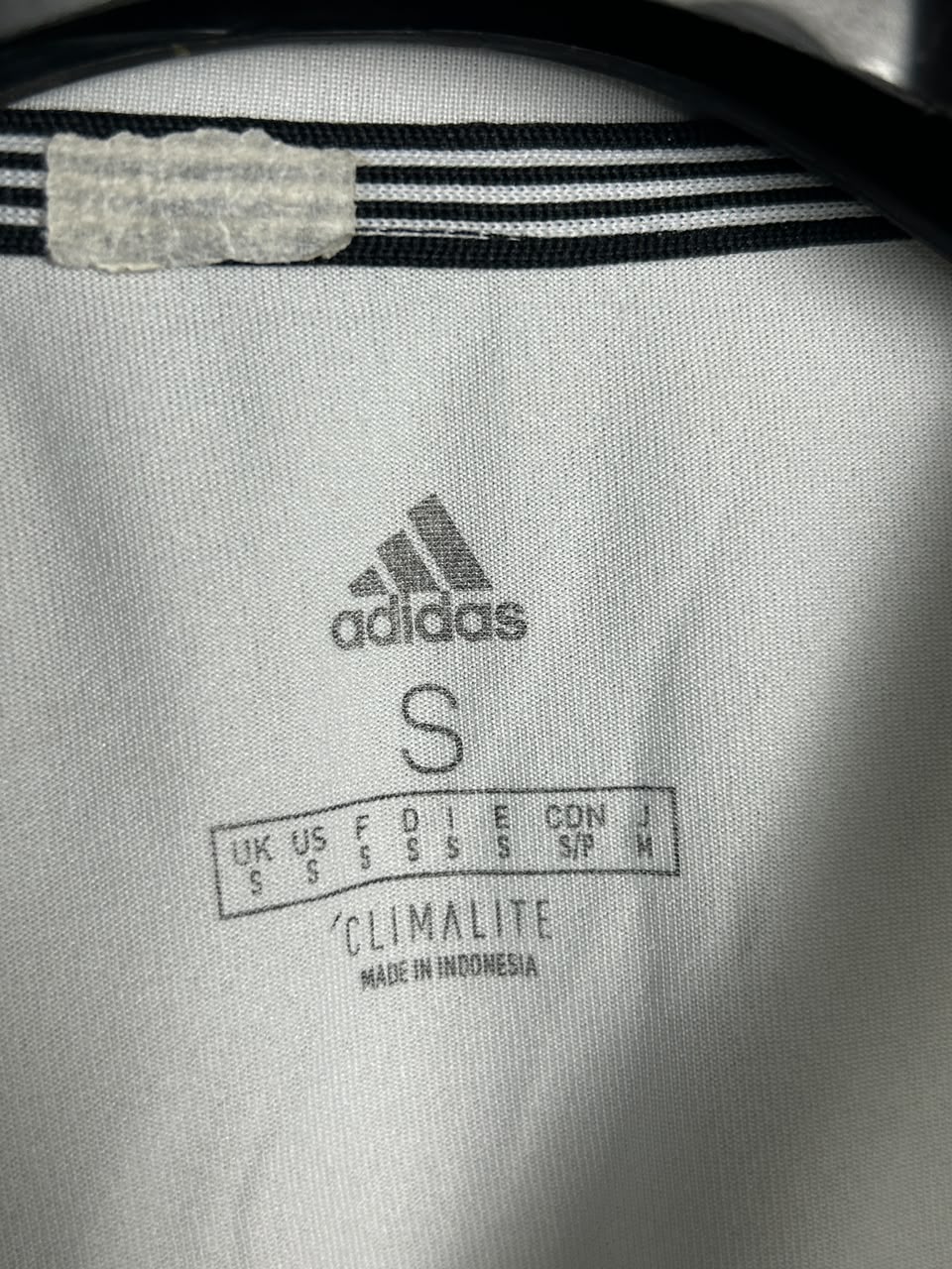 Adidas White ClimaLite Round Neck - Small