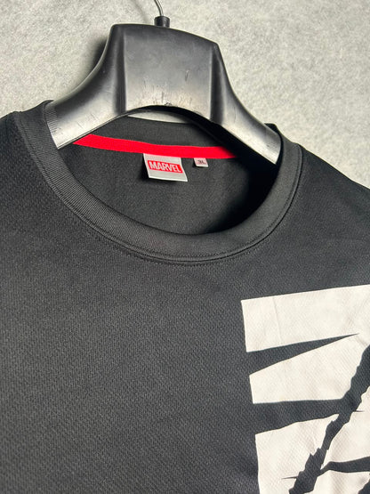 Marvel Black Round Neck - Large
