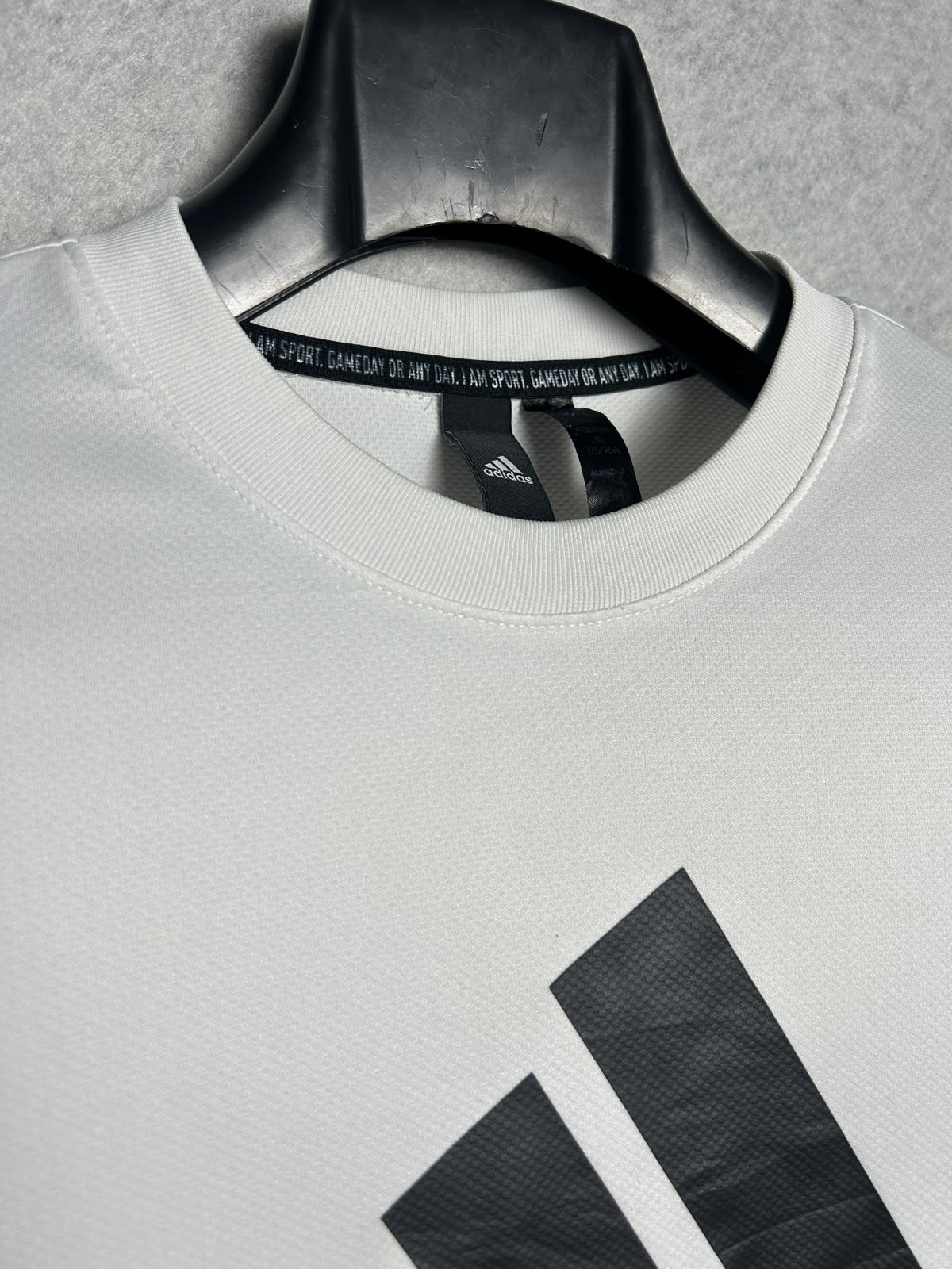 Adidas (Game Day Or Any Day) White Round Neck - Large