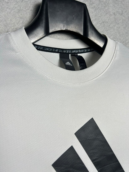 Adidas (Game Day Or Any Day) White Round Neck - Large