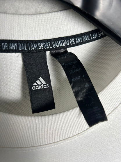 Adidas (Game Day Or Any Day) White Round Neck - Large