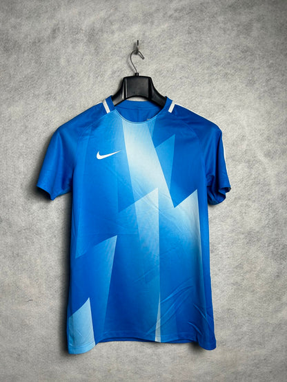 Nike Blue Lighting White Round Neck - Medium