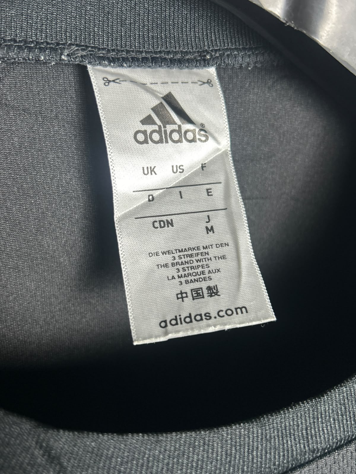 Adidas Black Round Neck - Medium