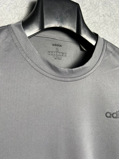 Adidas Gray ClimaLite Round Neck - Small