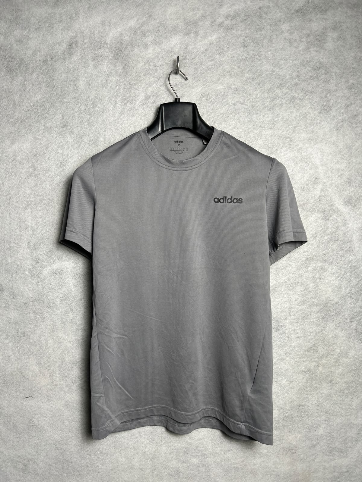 Adidas Gray ClimaLite Round Neck - Small