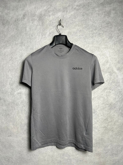 Adidas Gray ClimaLite Round Neck - Small