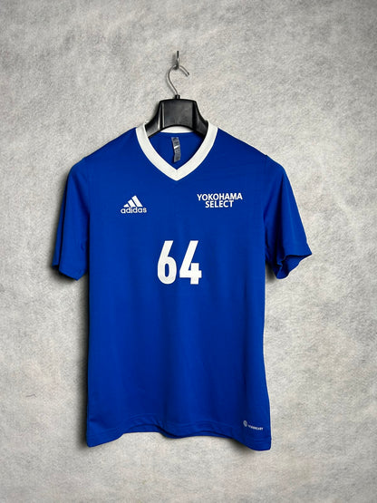 Adidas Blue V Neck - Medium