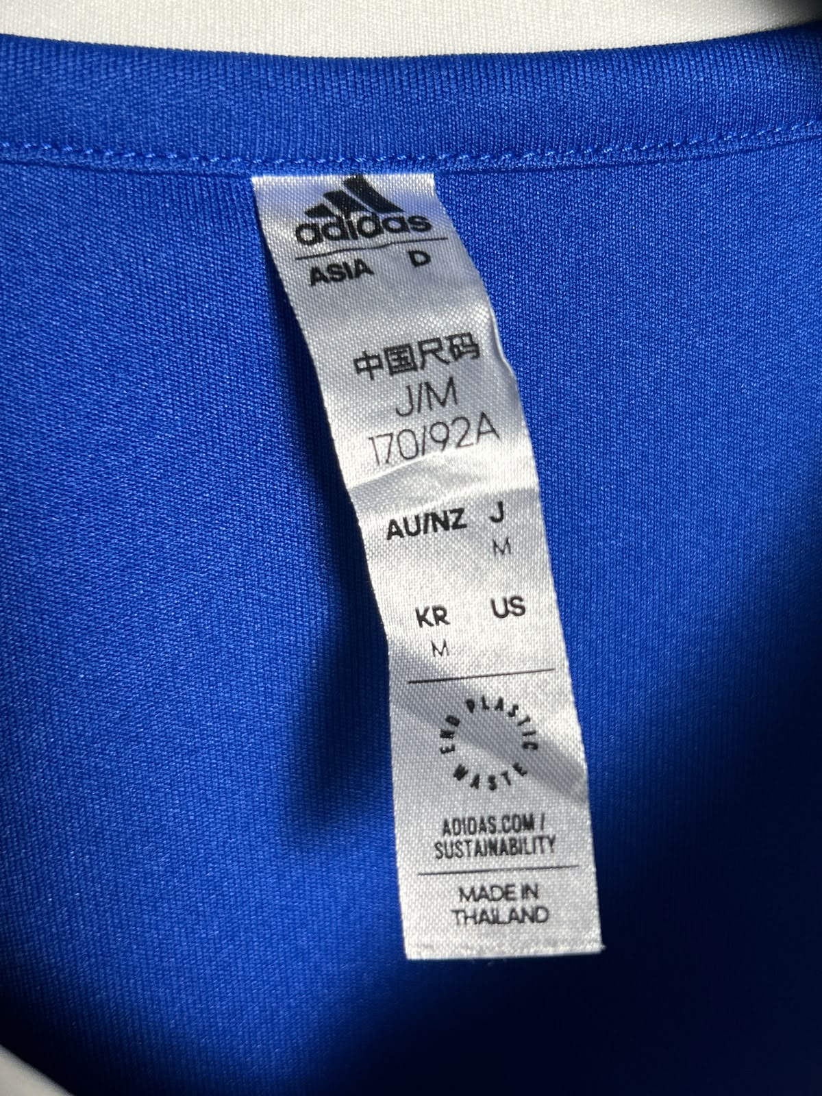 Adidas Blue V Neck - Medium