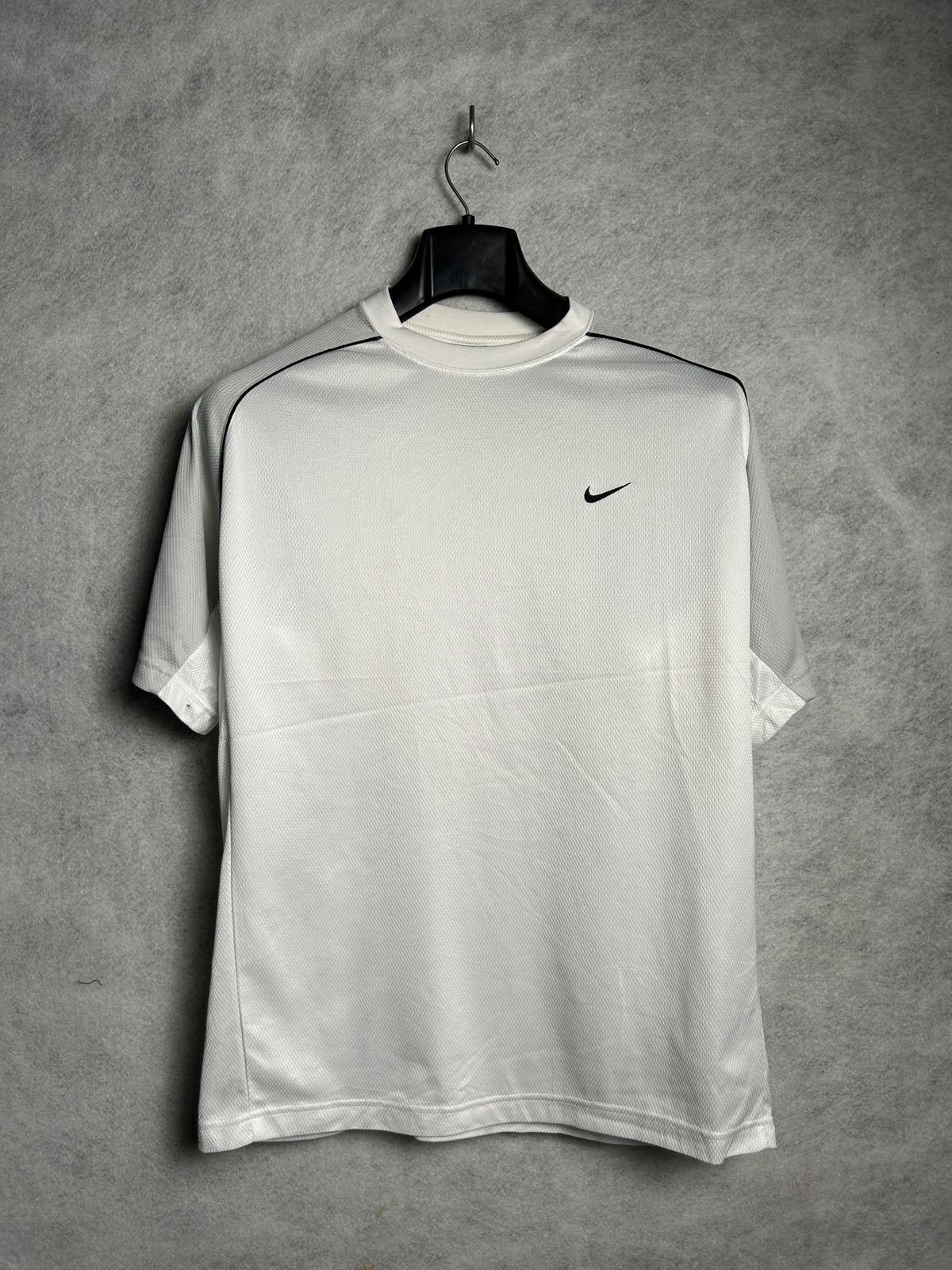 Nike White Fit Dry Round Neck  - XL