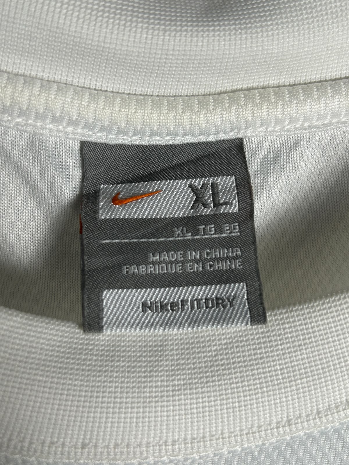Nike White Fit Dry Round Neck  - XL