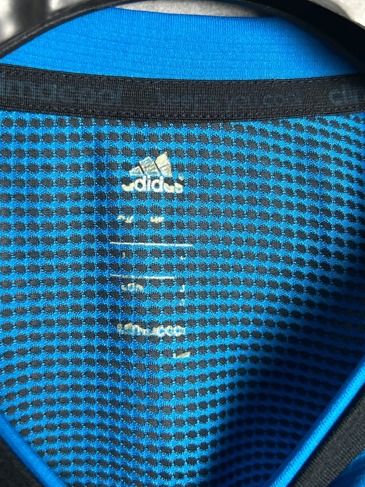Adidas Gray ClimaLite Blue Round Neck - Small