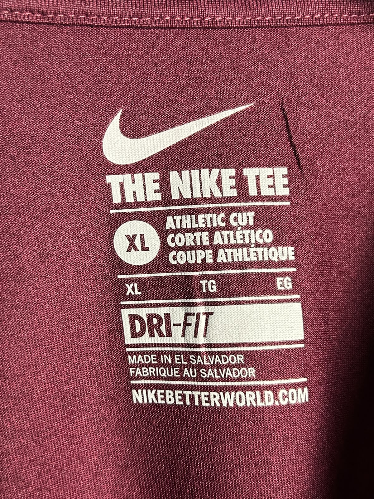 The Nike Tee Red Round Neck  - XL