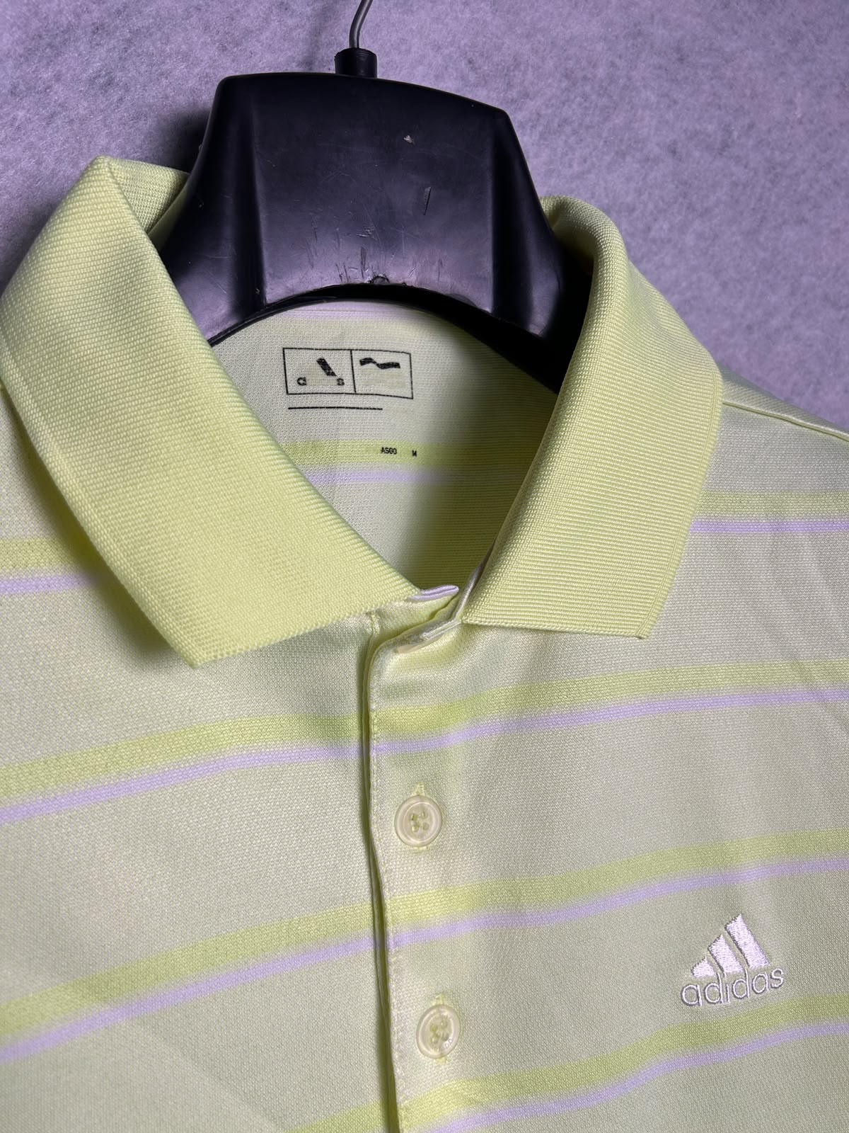 Adidas Lime Green Polo - Medium