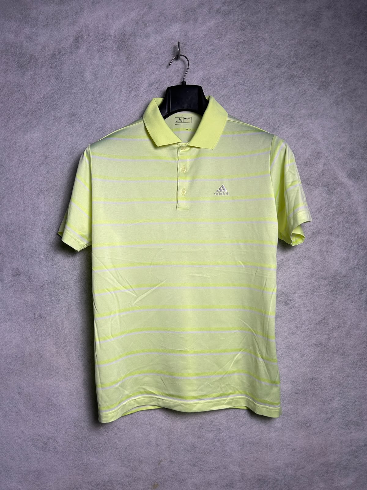 Adidas Lime Green Polo - Medium