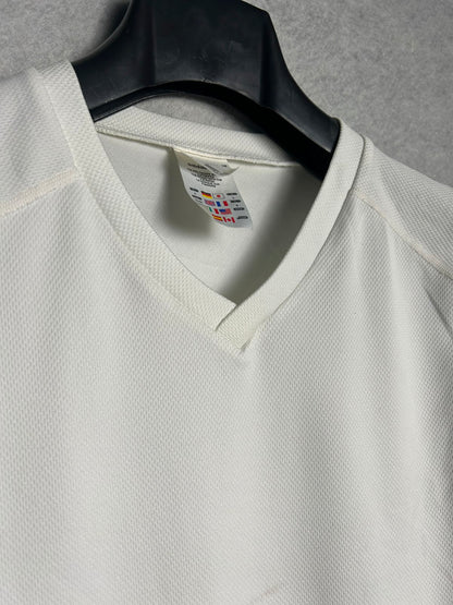 Adidas White Sando V Neck - Large