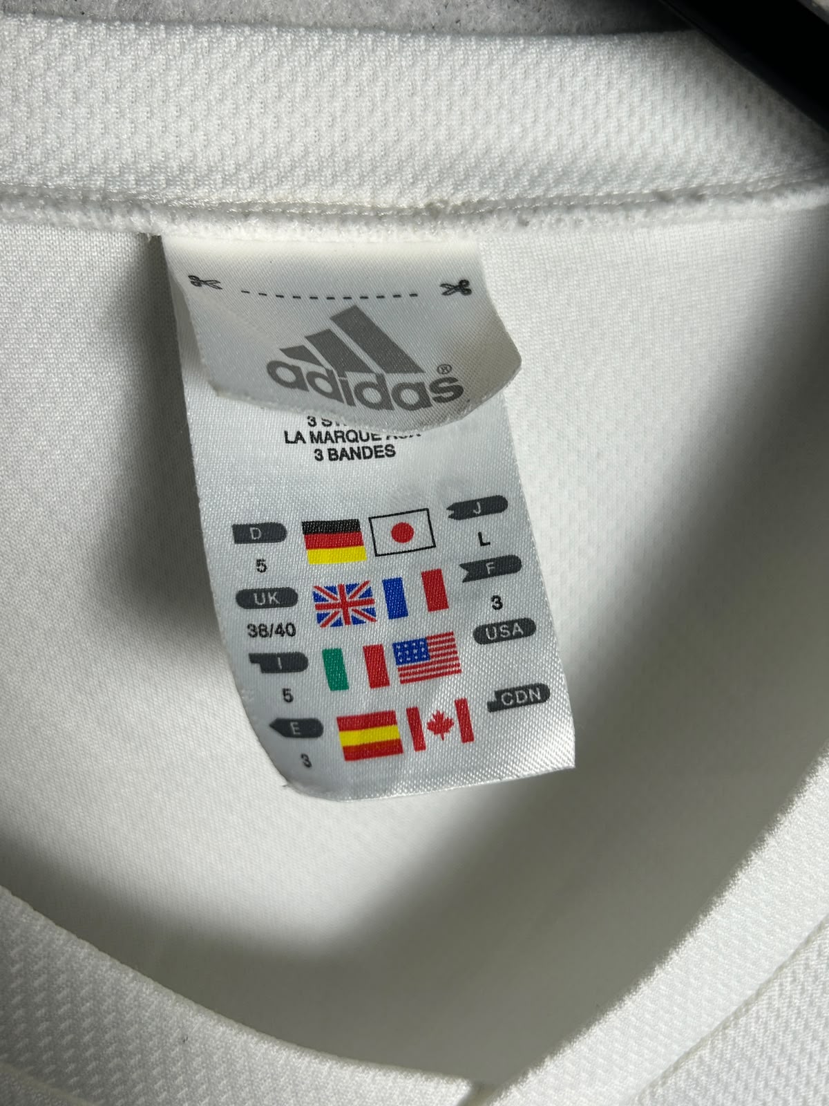 Adidas White Sando V Neck - Large
