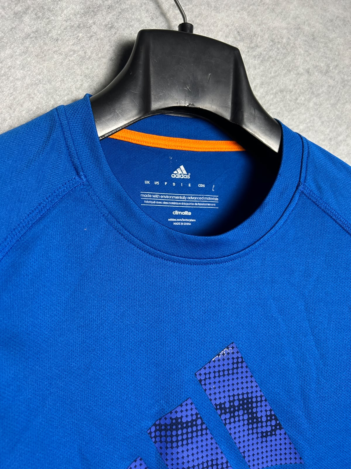 Adidas Blue Big Logo Round Neck - Large