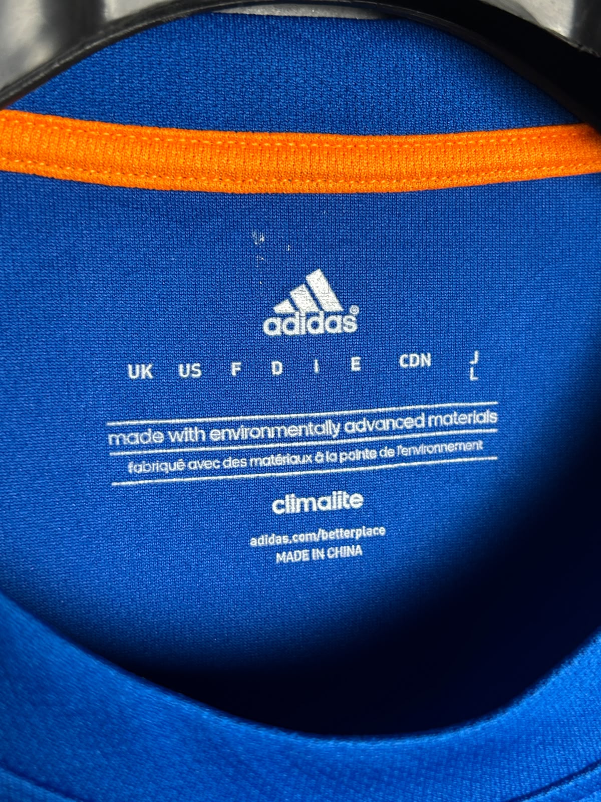 Adidas Blue Big Logo Round Neck - Large