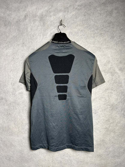 Nike Pro Combat Wolf Gray Round Neck - Large