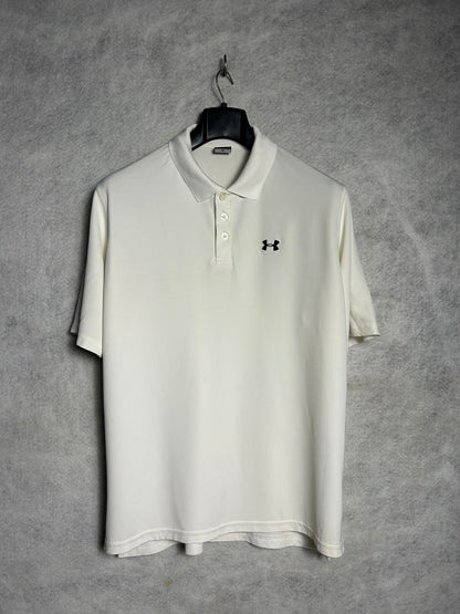 Under Armour White Polo - Large