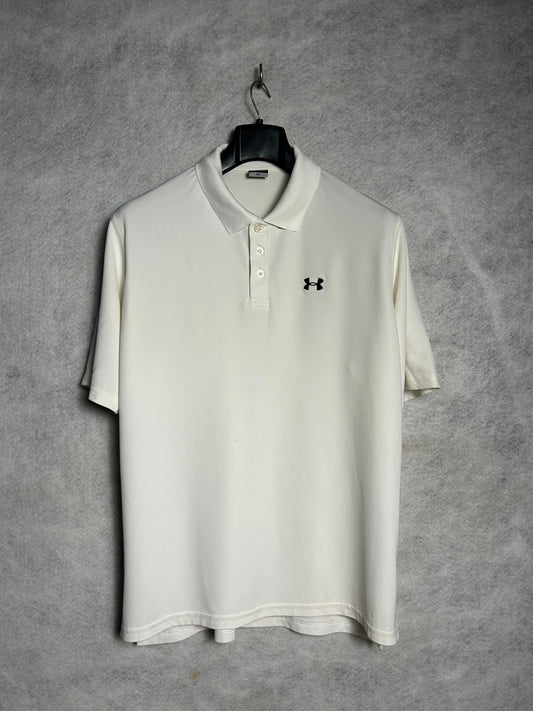 Under Armour White Polo - Large