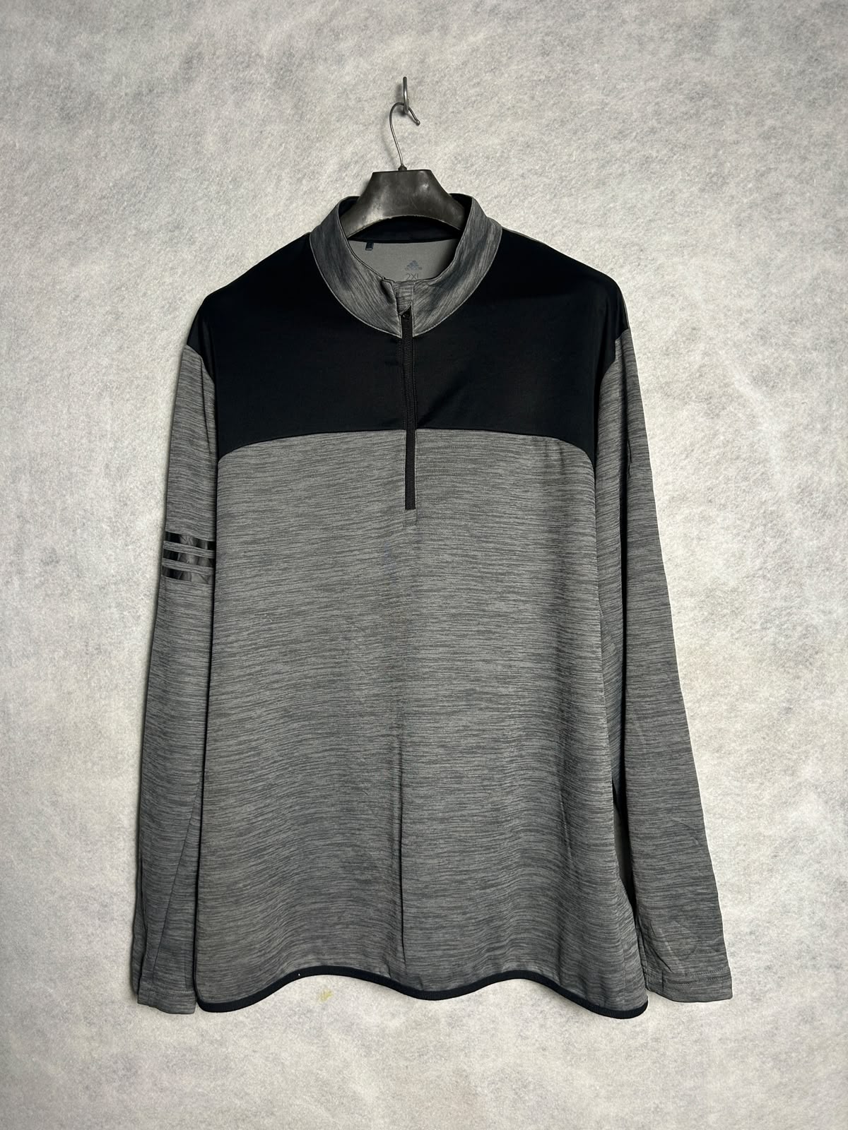 Adidas Gray Full Sleeves QTR Zip - XXL