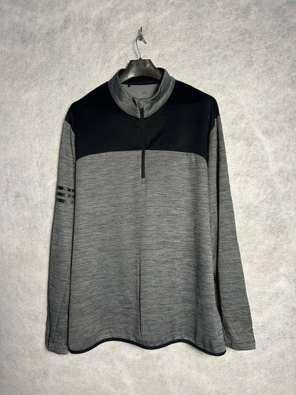 Adidas Gray Full Sleeves QTR Zip - XXL