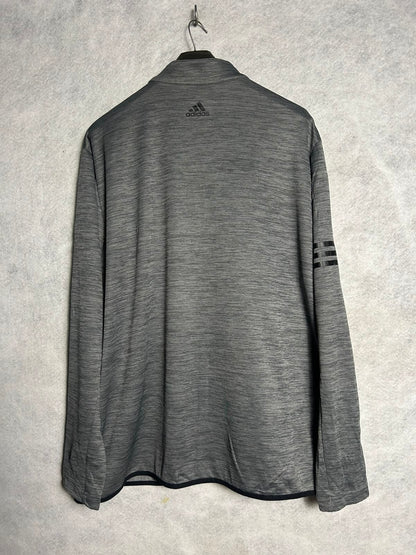 Adidas Gray Full Sleeves QTR Zip - XXL