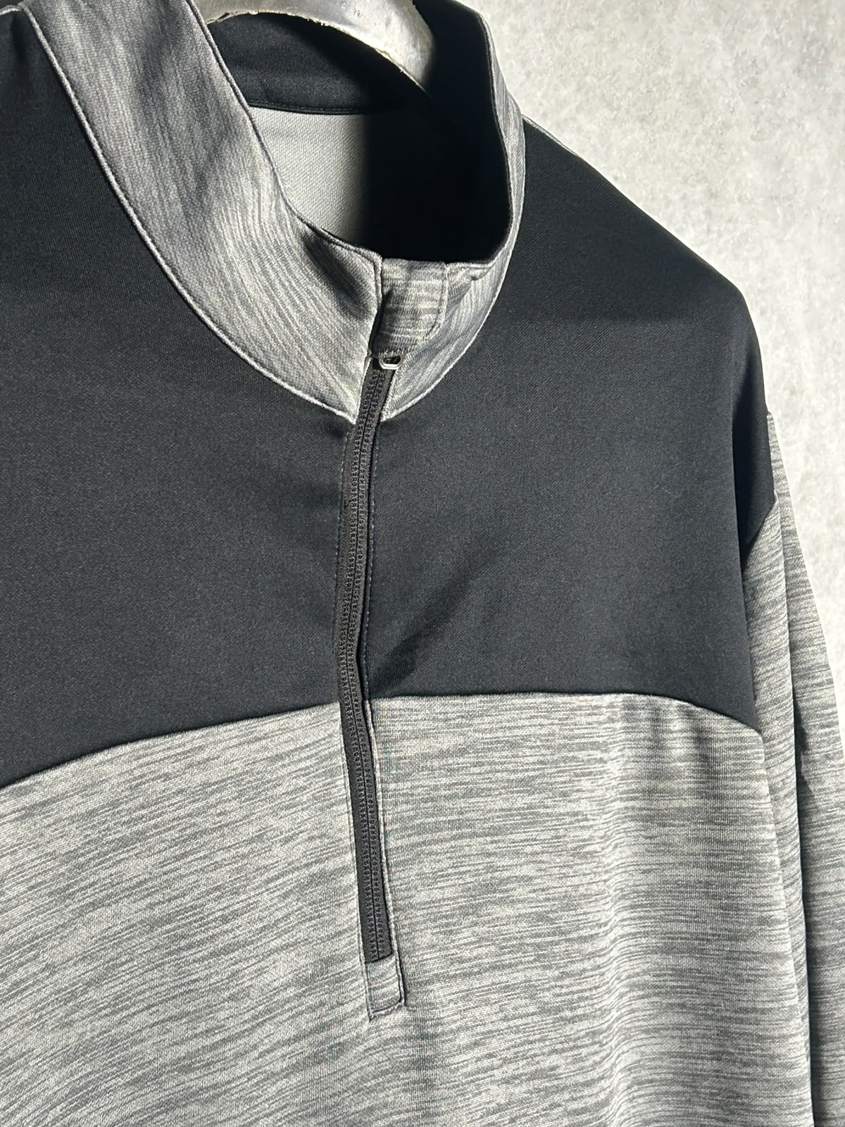 Adidas Gray Full Sleeves QTR Zip - XXL