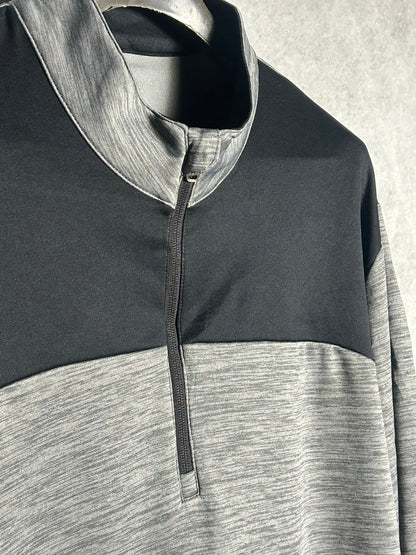 Adidas Gray Full Sleeves QTR Zip - XXL