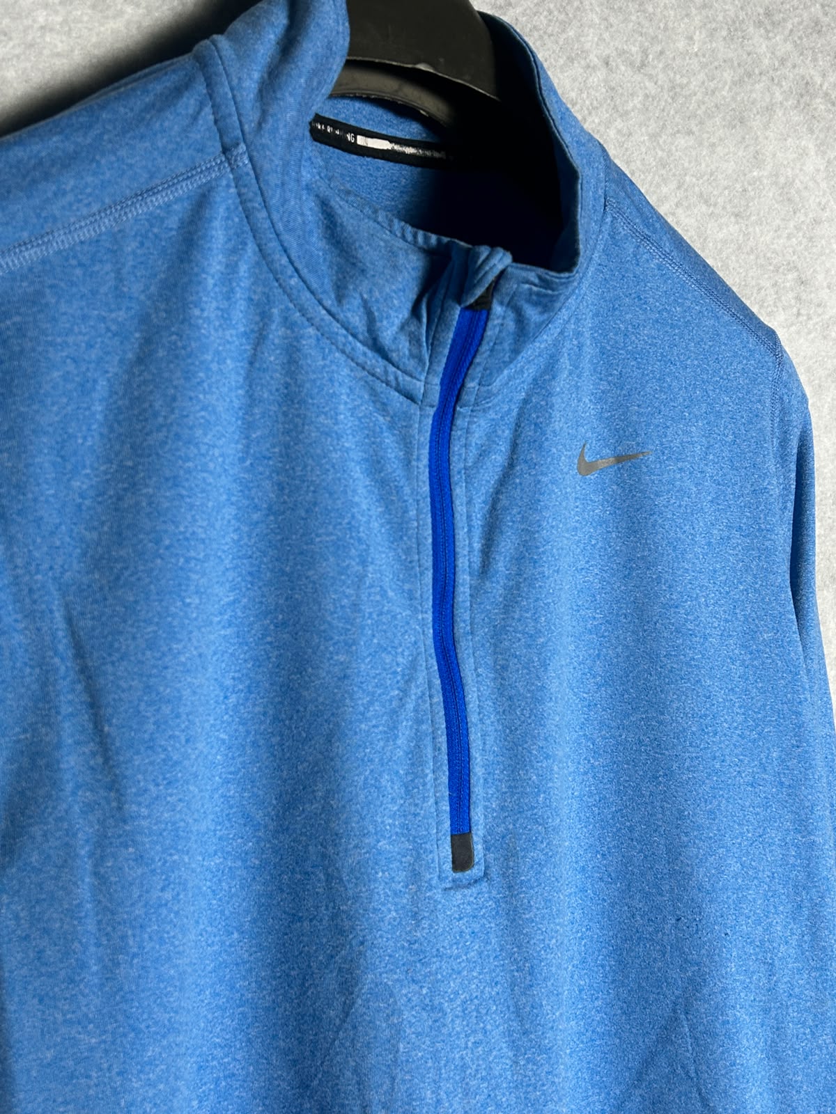 Nike Blue Full Sleeves QTR Zip - Medium