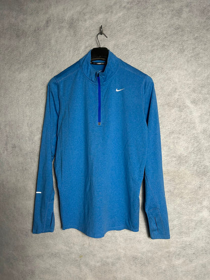 Nike Blue Full Sleeves QTR Zip - Medium