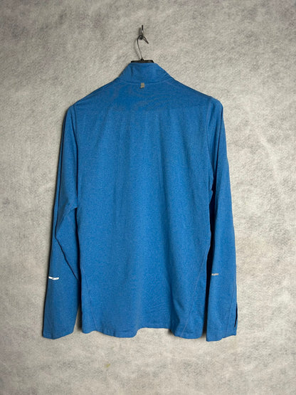 Nike Blue Full Sleeves QTR Zip - Medium
