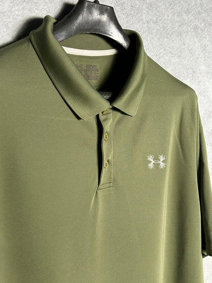 Under Armour Army Green Polo - 3XL