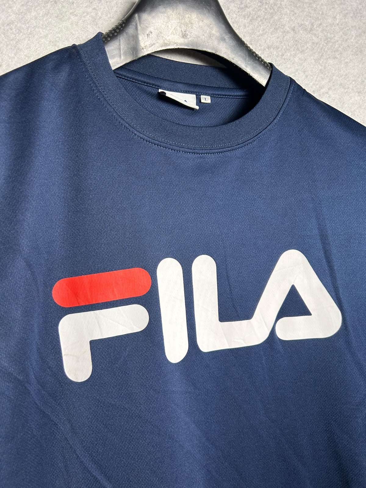 Fila Big Logo Blue Round Neck - Large