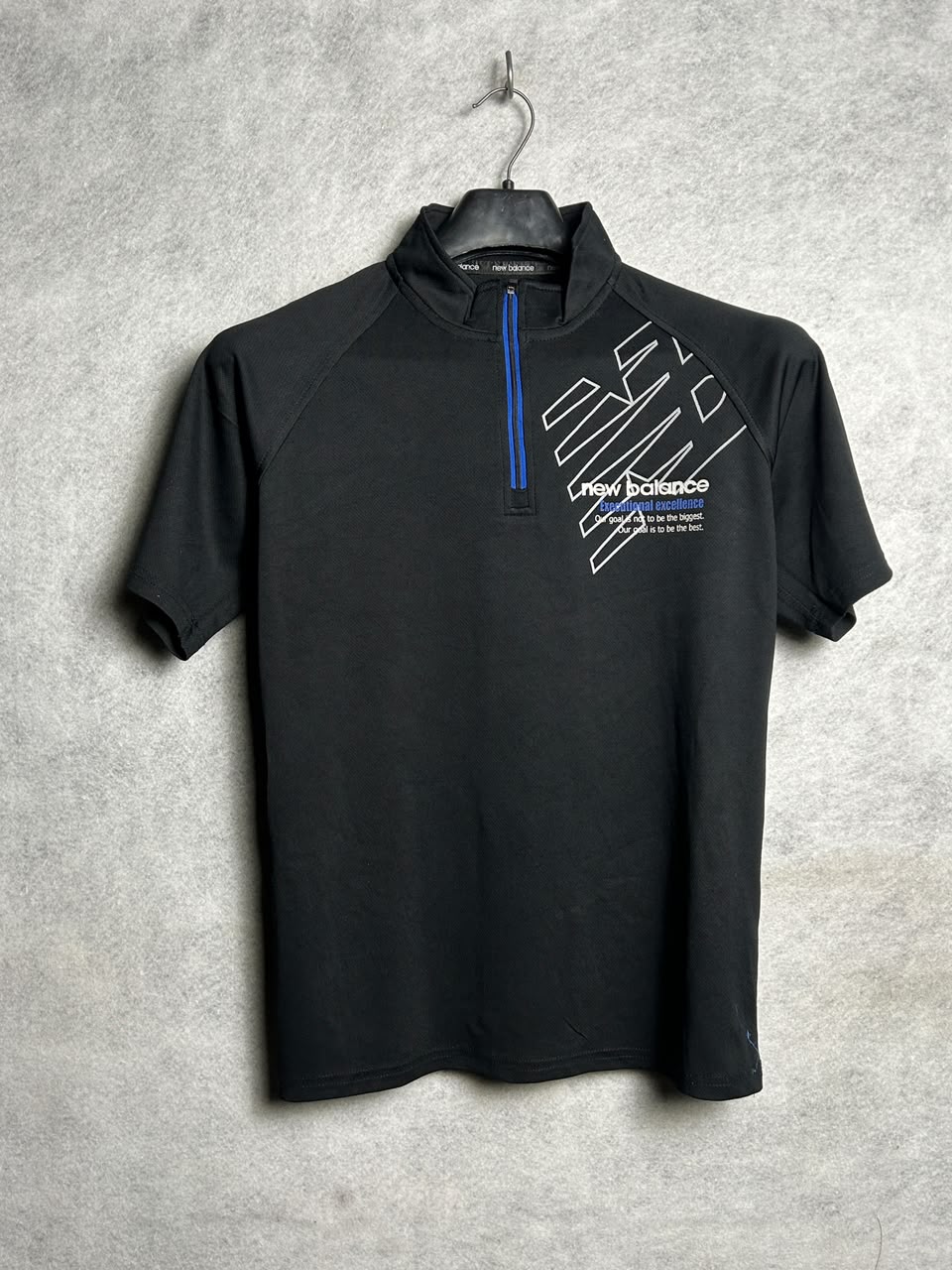 New Balance Half Zip Black Polo - Medium