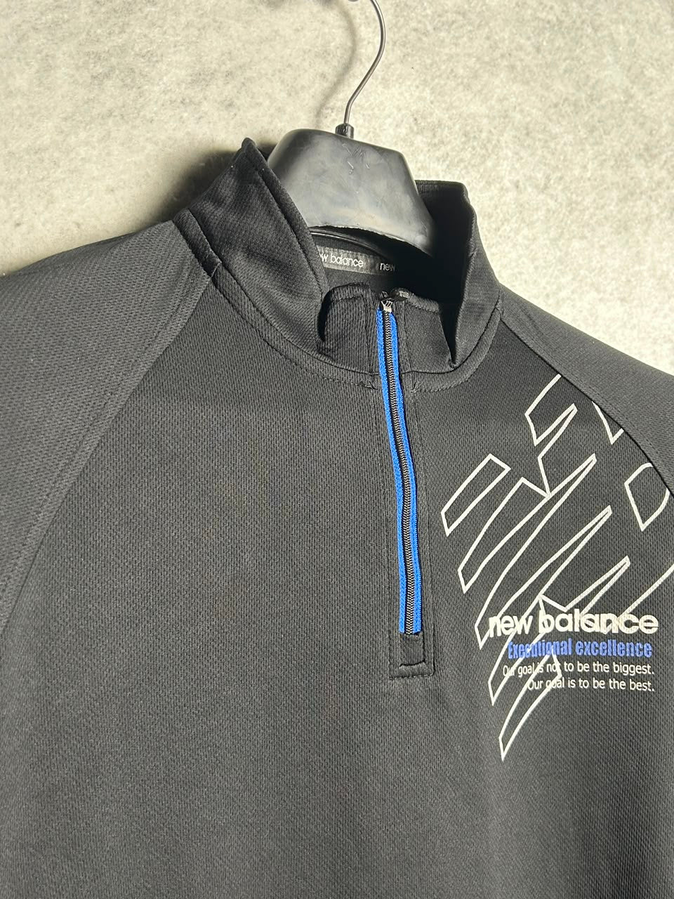 New Balance Half Zip Black Polo - Medium