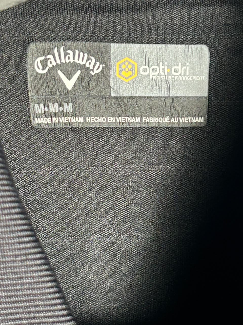 Callaway Opti Dri Black Polo - Medium