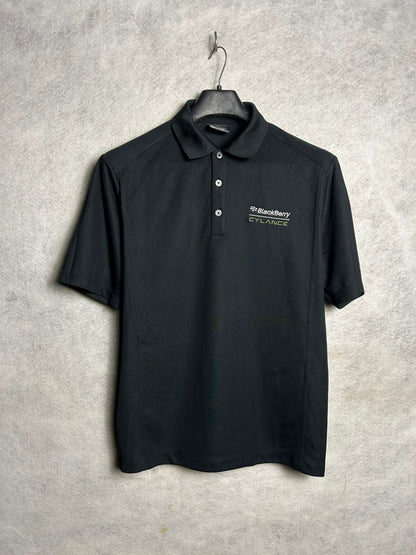 Nike Golf Blackberry Cylance Edition Dri Fit Black Polo - Small