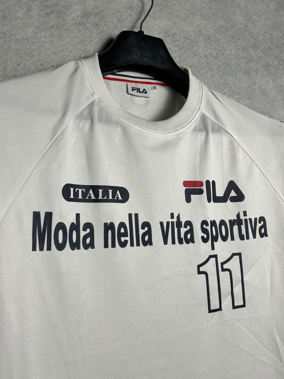 Fila Big Logo White Round Neck - Medium