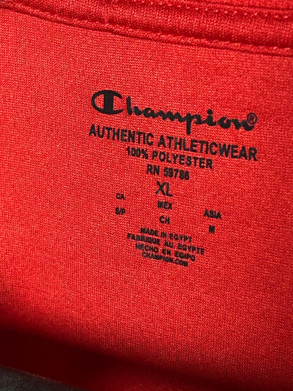 Champion Red Round Neck - XL